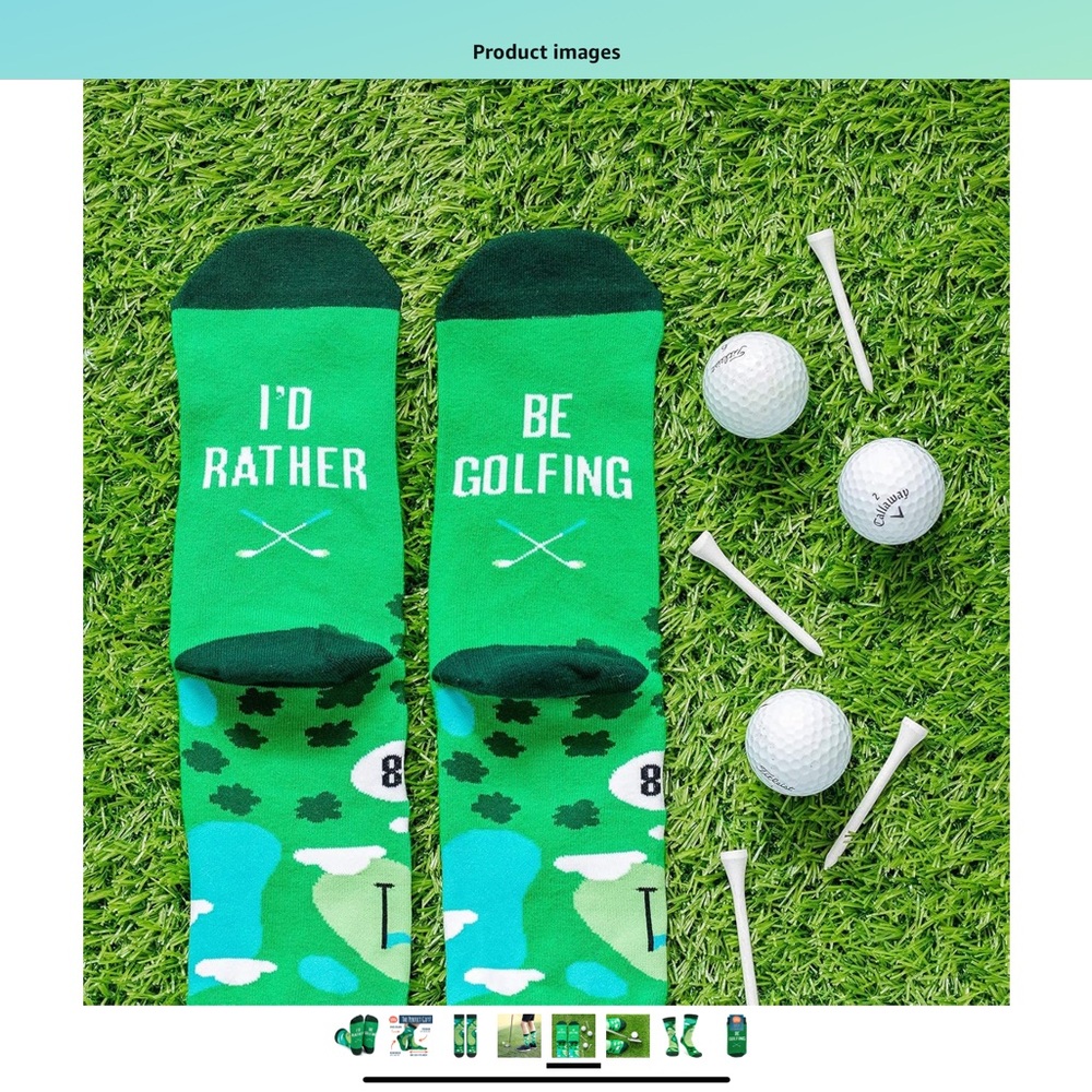 NWT Lavley Socks That Speak From The Sole - I’d Rather Be Golfing - One Size